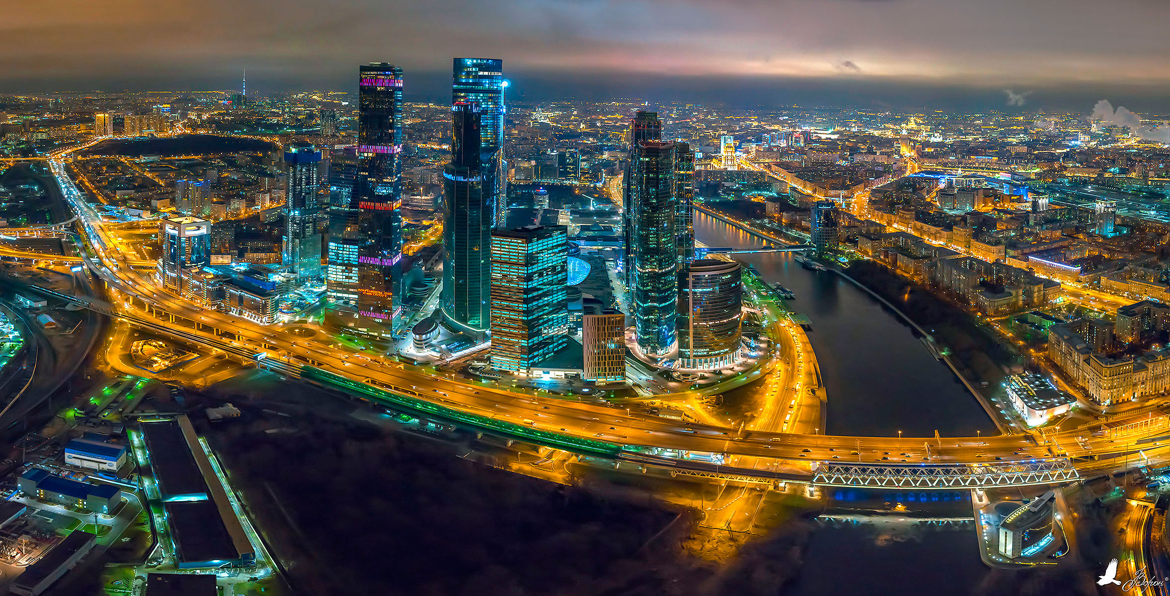 Москва Сити вид сверху